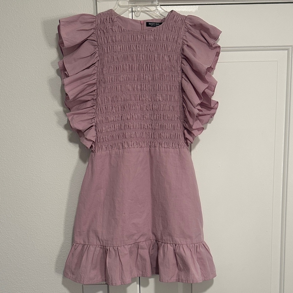 Ruffled Light Purple Dress